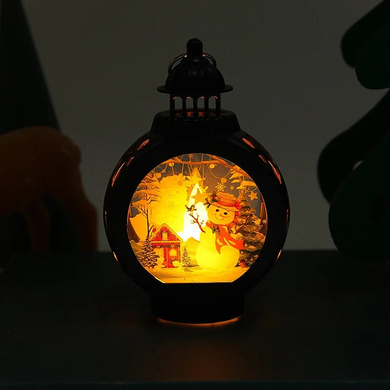 Lantern Christmas Scene Cutout Soft Warm Light