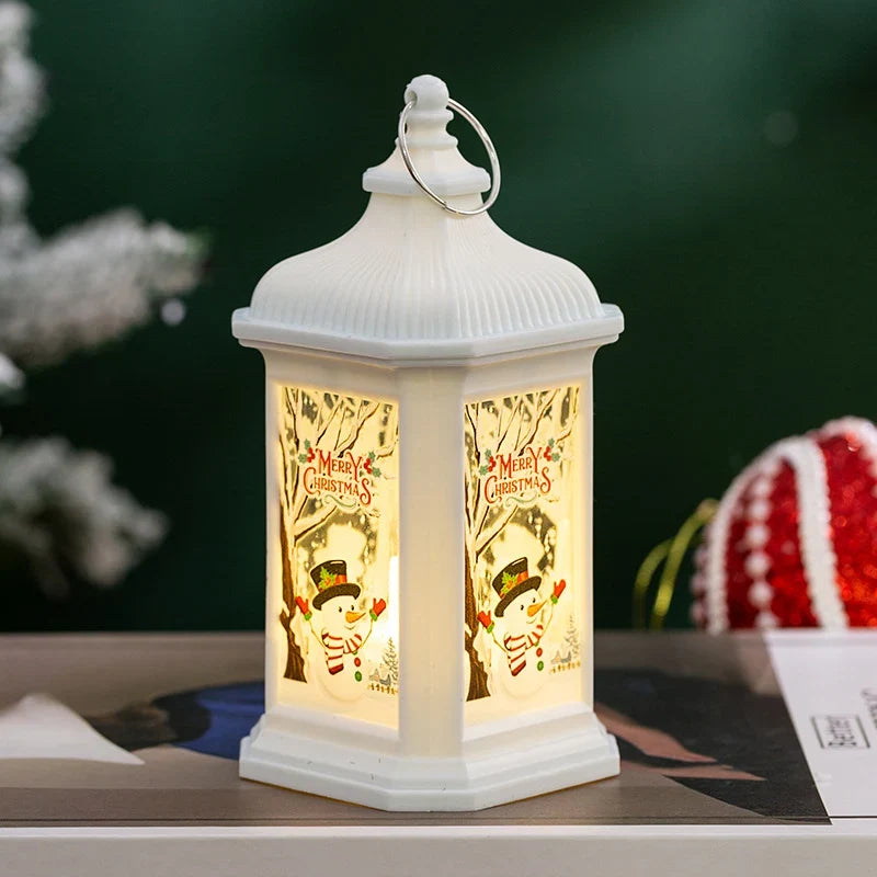 Lantern Hanging & Tabletop Holiday Scene Battery Free