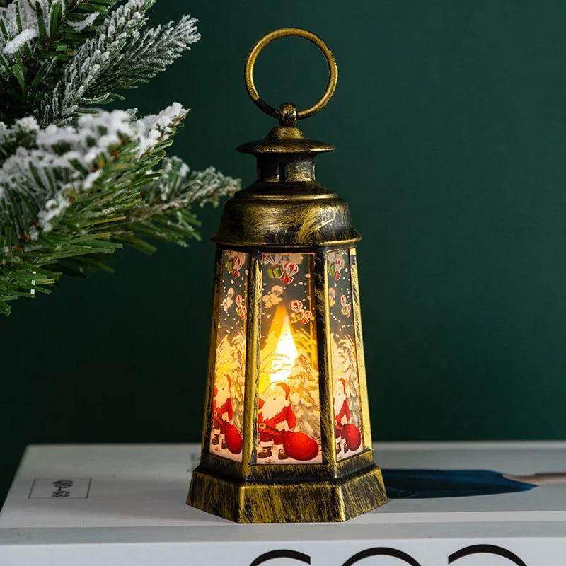 Lantern Nostalgic Metal Warm Light Indoor Outdoor