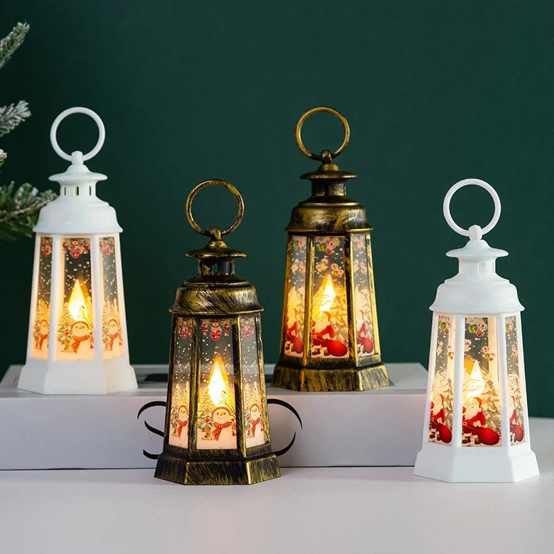 Lantern Nostalgic Metal Warm Light Indoor Outdoor