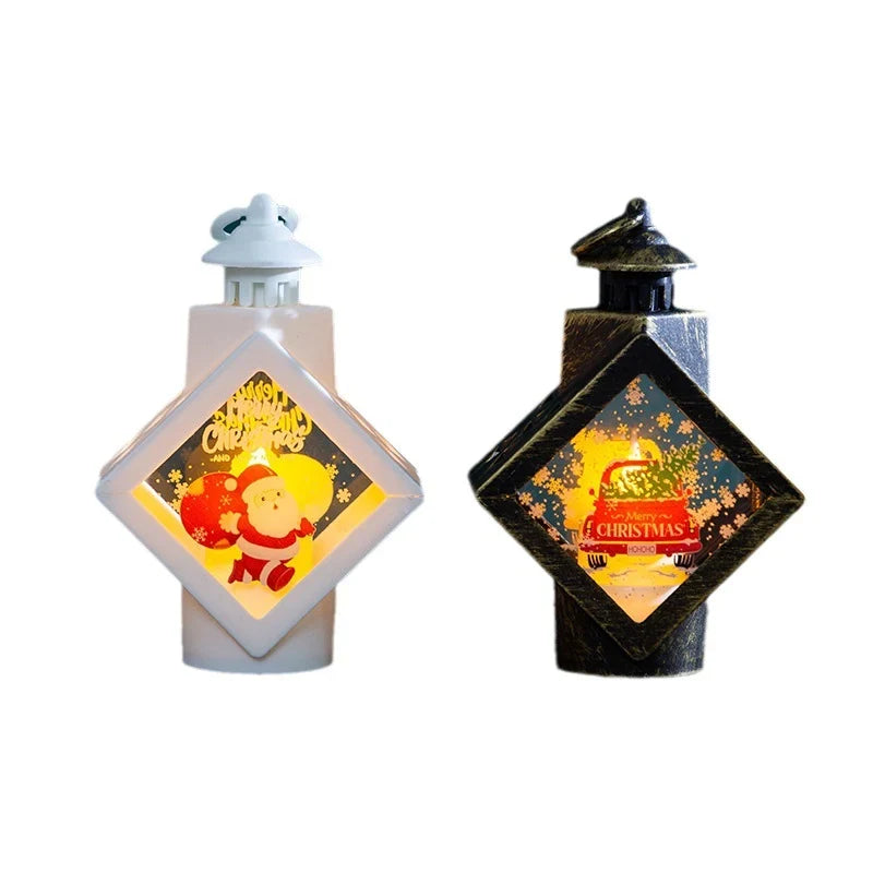 Lantern Reindeer & Snowflake Cutout Cordless Indoor & Outdoor