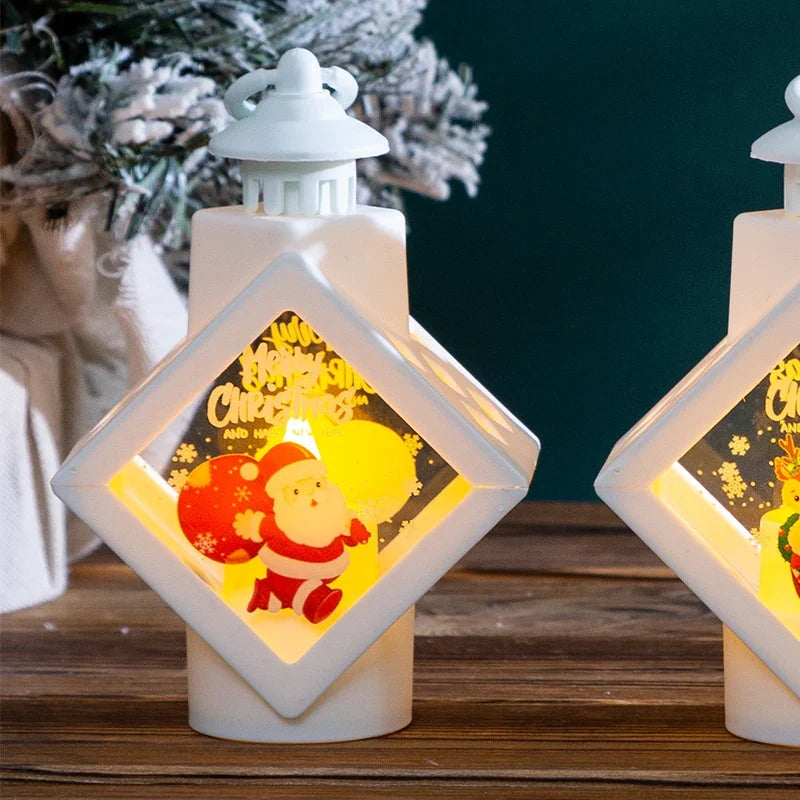 Lantern Reindeer & Snowflake Cutout Cordless Indoor & Outdoor