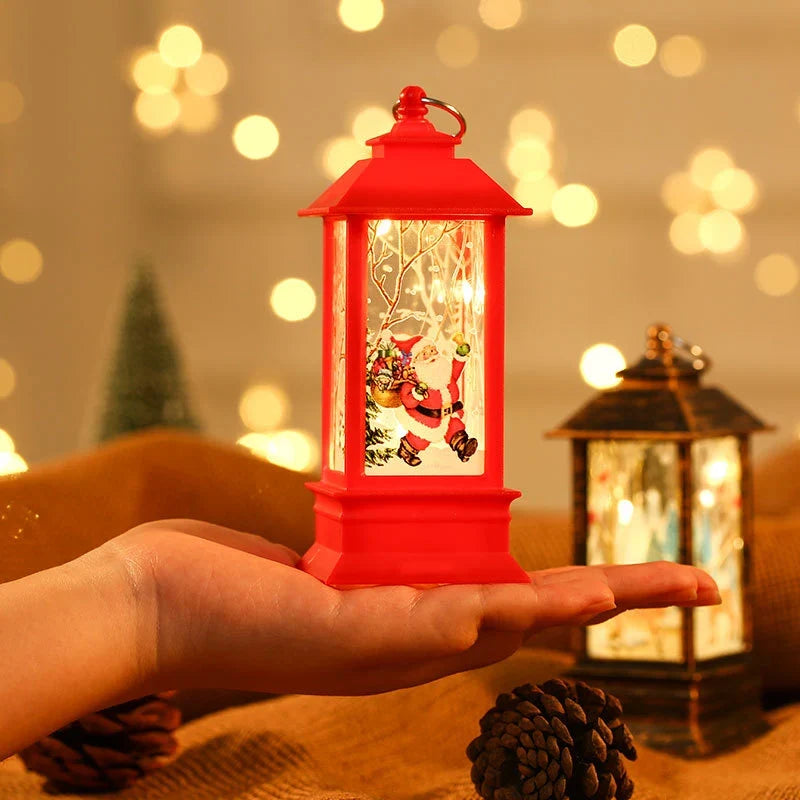 Lantern Santa Motif & Warm Ambient Glow