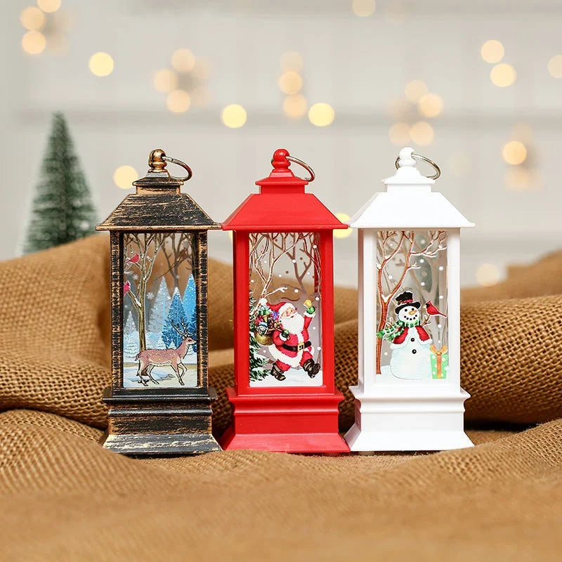 Lantern Santa Motif & Warm Ambient Glow