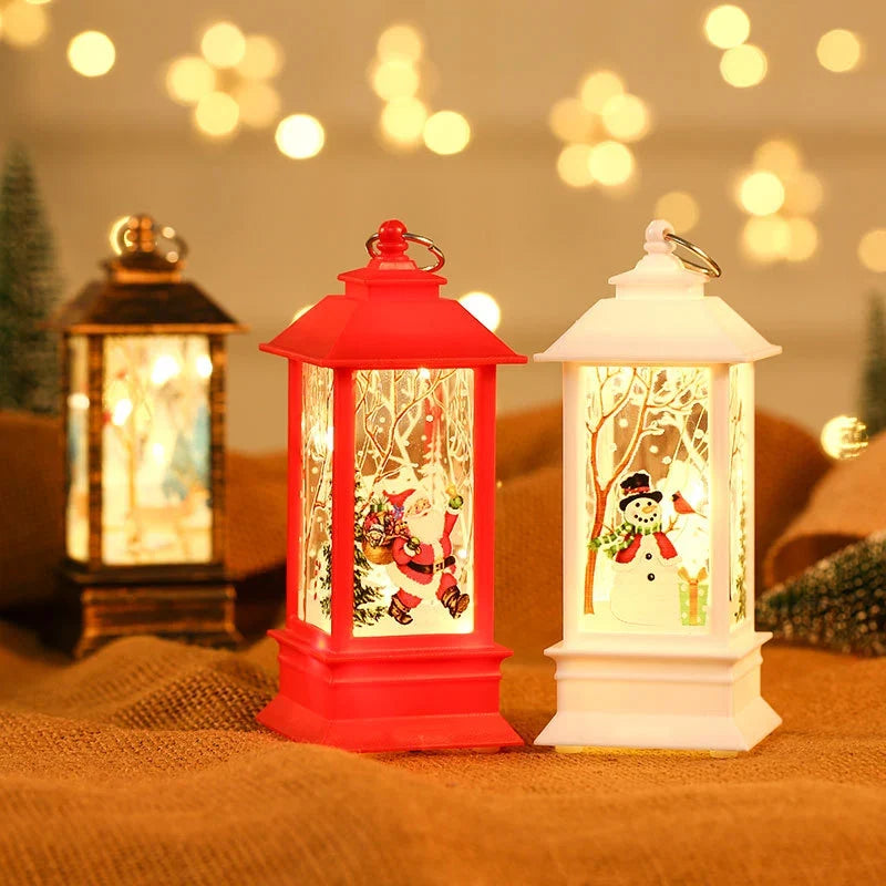 Lantern Santa Motif & Warm Ambient Glow