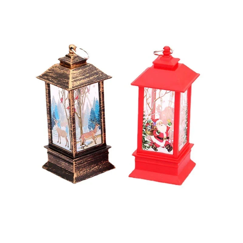 Lantern Santa Motif & Warm Ambient Glow