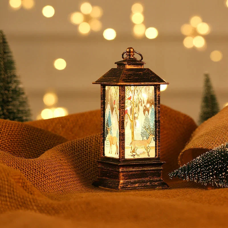 Lantern Santa Motif & Warm Ambient Glow
