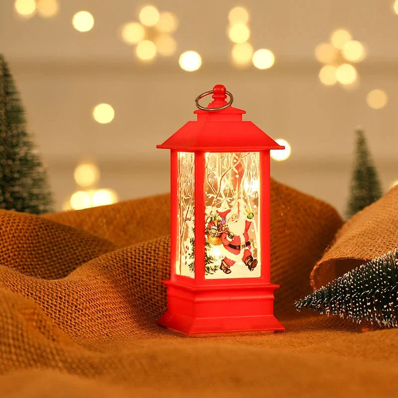 Lantern Santa Motif & Warm Ambient Glow