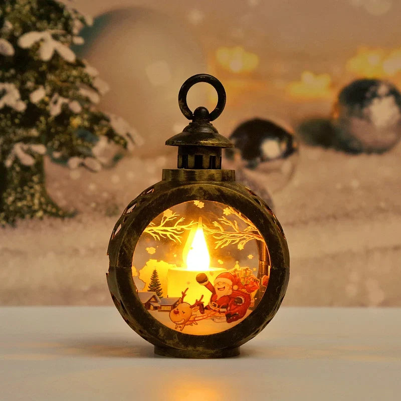 Lantern Warm LED Christmas Motif Indoor & Outdoor