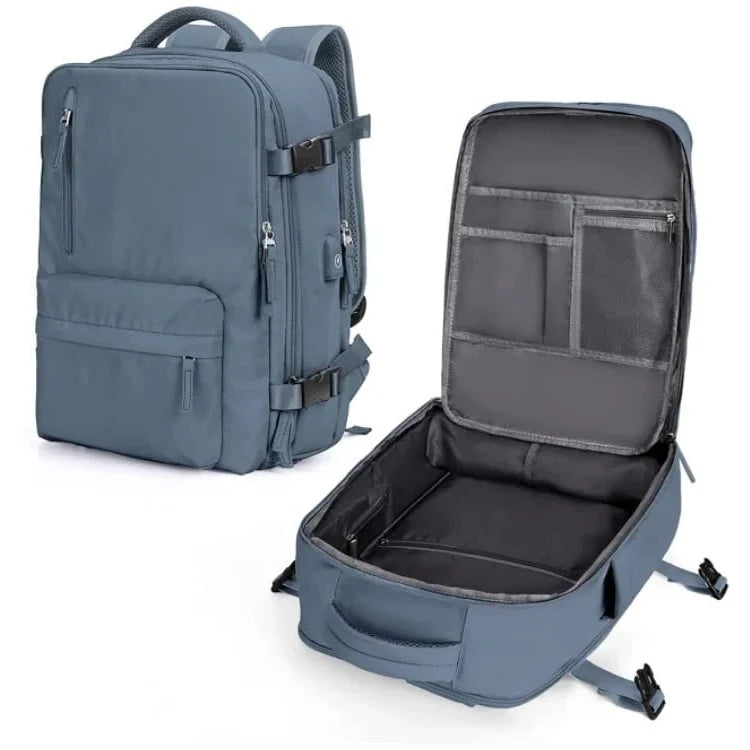 Laptop Backpack Water-Repellent Hidden Anti-Theft Pocket & USB Port