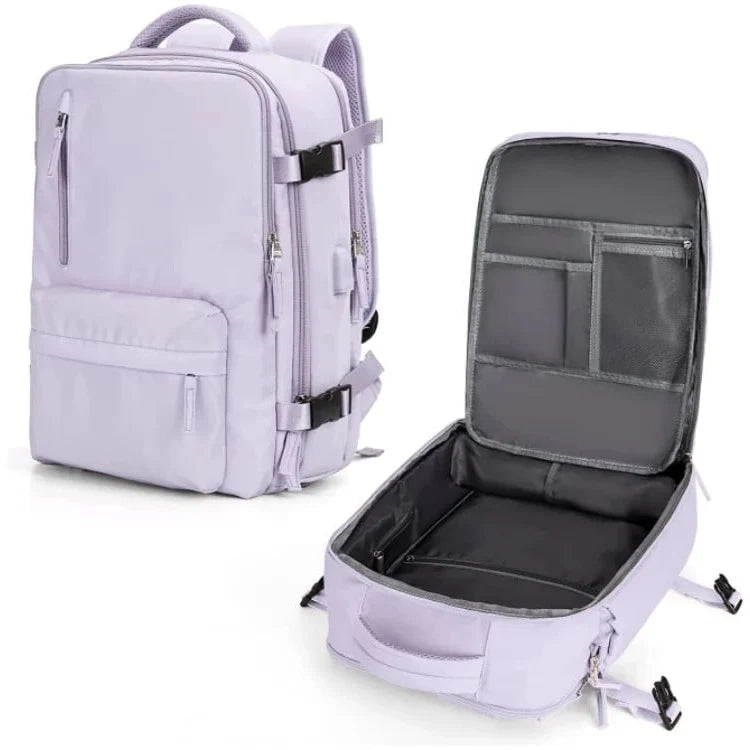 Laptop Backpack Water-Repellent Hidden Anti-Theft Pocket & USB Port