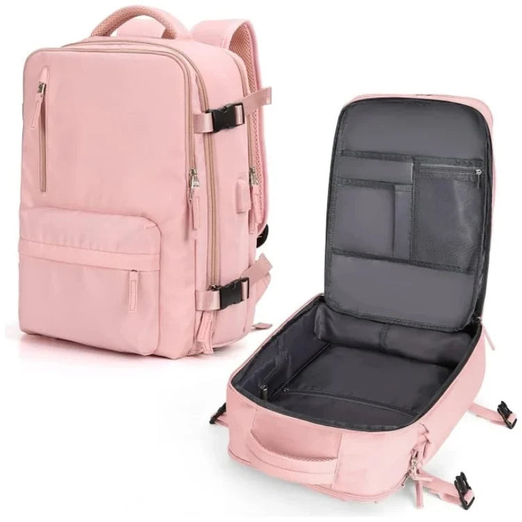 Laptop Backpack Water-Repellent Hidden Anti-Theft Pocket & USB Port