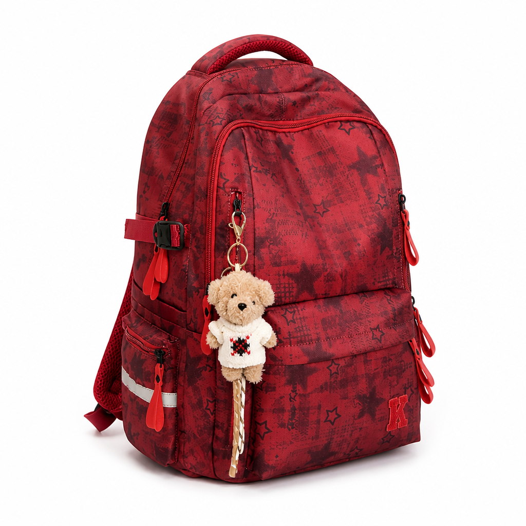 Laptop-Sleeve Multi-Compartment School Backpack