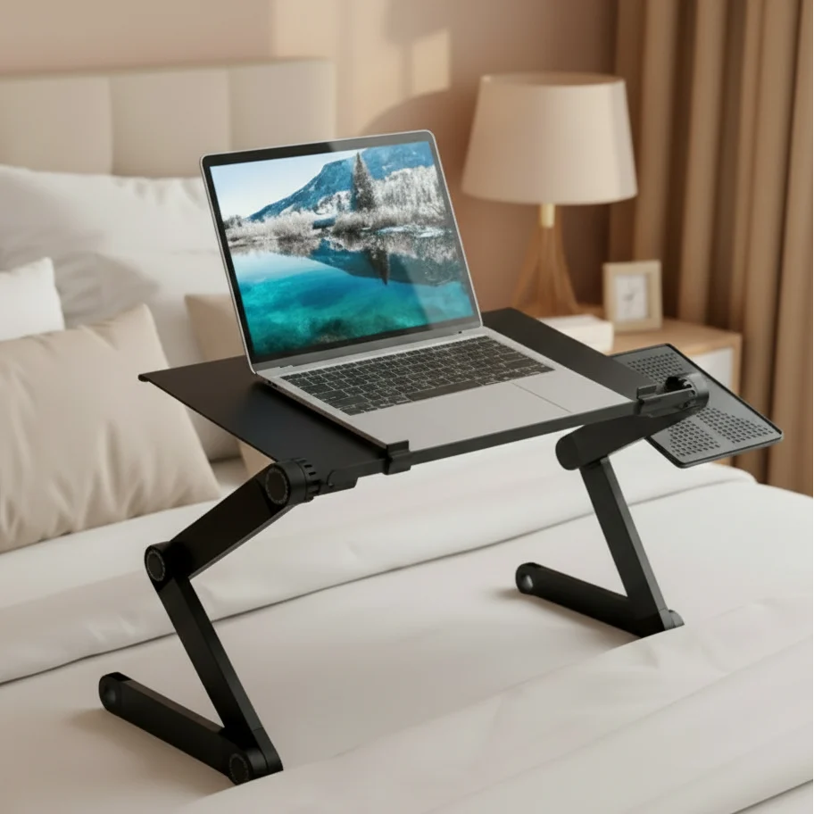 Laptop Stand Adjustable Height Rotating Legs Removable Mouse Pad