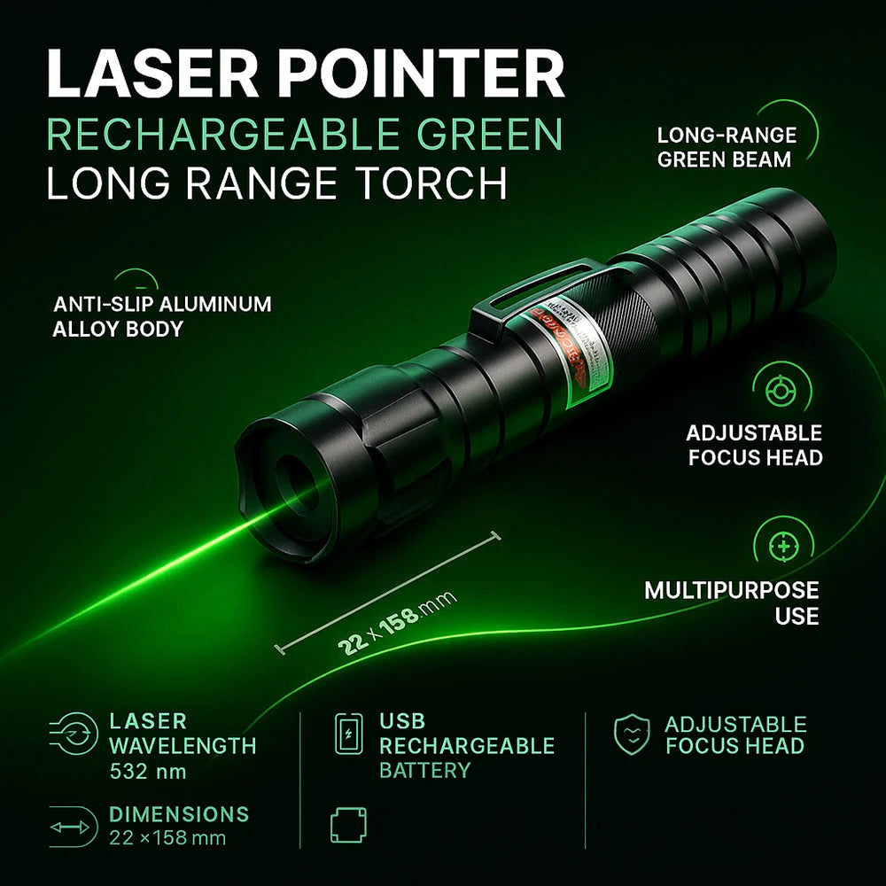 Laser Pointer Long-Range Green Beam Rechargeable FAN?