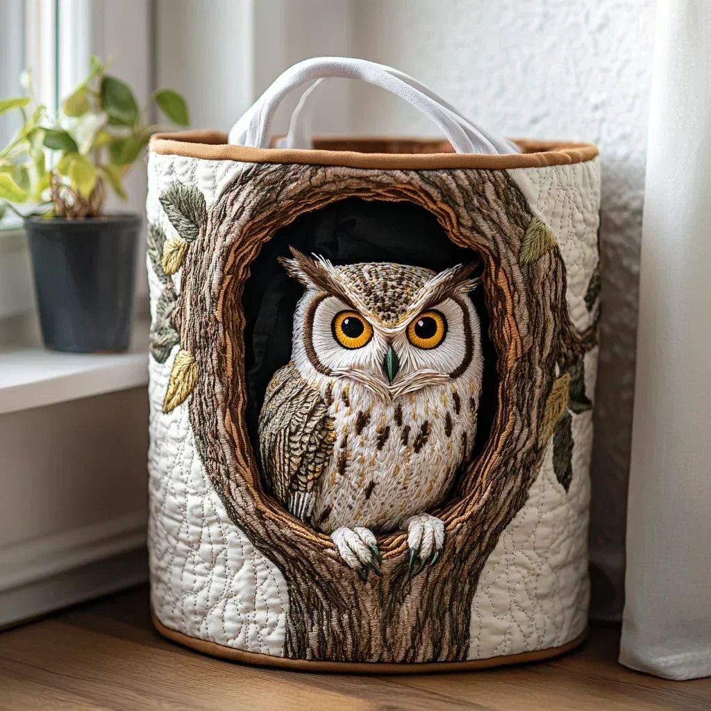 Laundry Basket Hand-Quilted Appliqué Reinforced Handles 15.9-Gallon Capacity