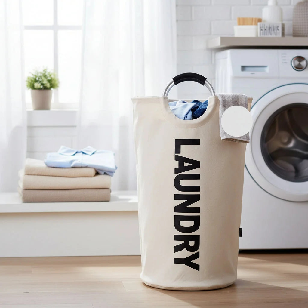 Laundry Hamper Large Foldable Waterproof Lining Reinforced Handles