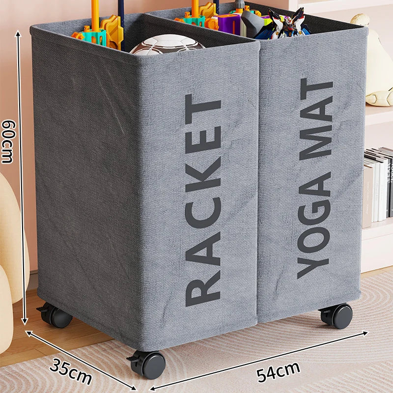 Laundry Hamper Slim Space-Saving Locking Casters
