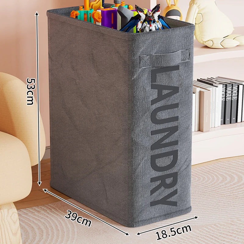 Laundry Hamper Slim Space-Saving Locking Casters