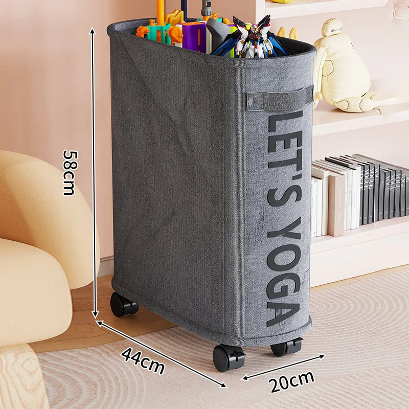 Laundry Hamper Slim Space-Saving Locking Casters