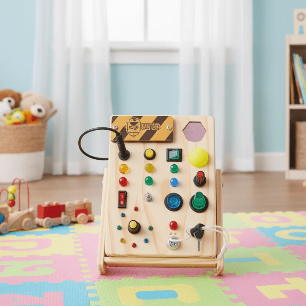 Learning Board Wooden LED Lights & Switches