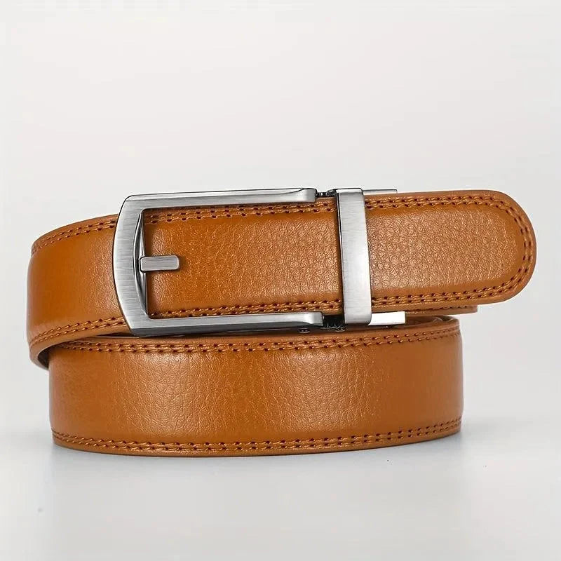 Leather Belt Genuine Leather Classic Buckle Comfort Fit