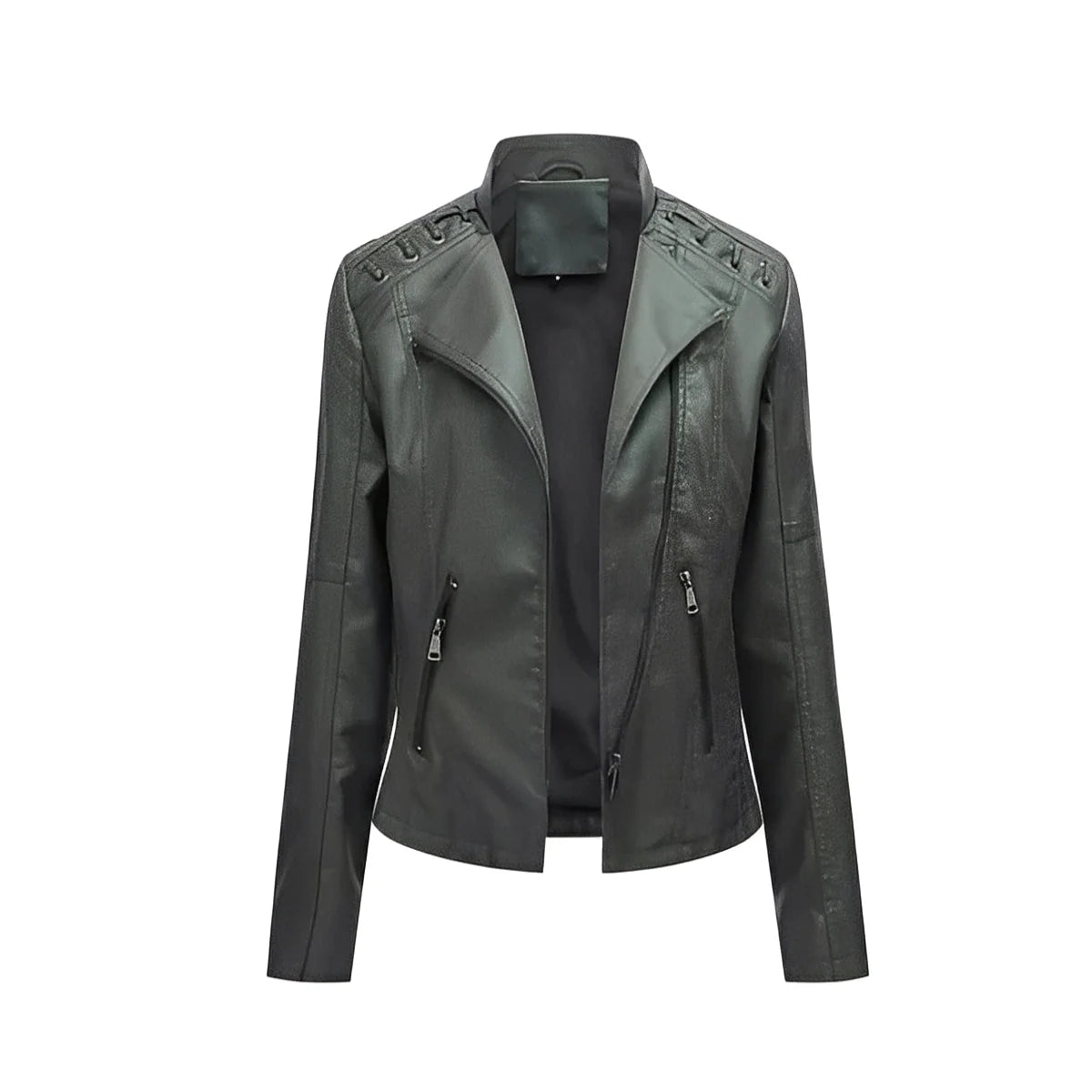 Leather Jacket Lambskin Vintage Modern Polyester Lining