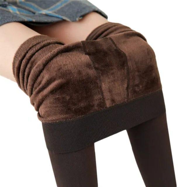 Leggings Brushed Fleece Lined High-Rise Waist & Four-Way Stretch