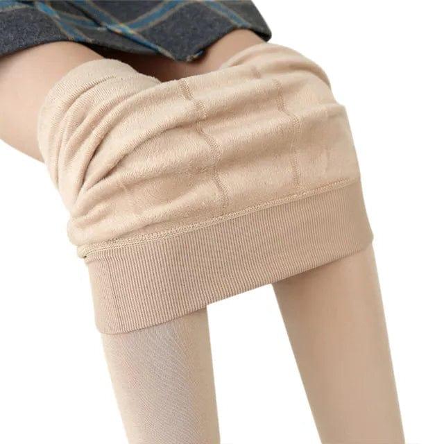 Leggings Brushed Fleece Lined High-Rise Waist & Four-Way Stretch