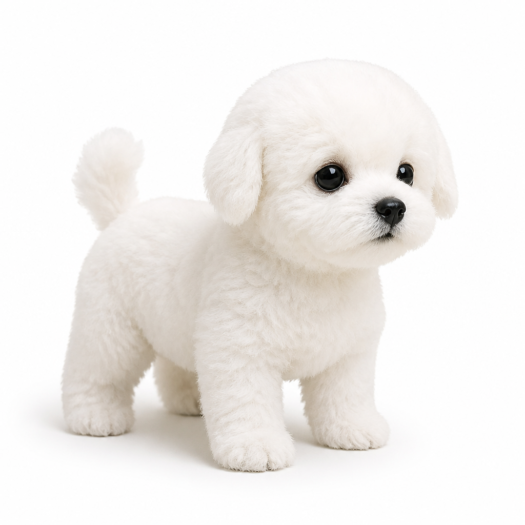 Lifelike Interactive Plush Puppy (Synthetic Leather)