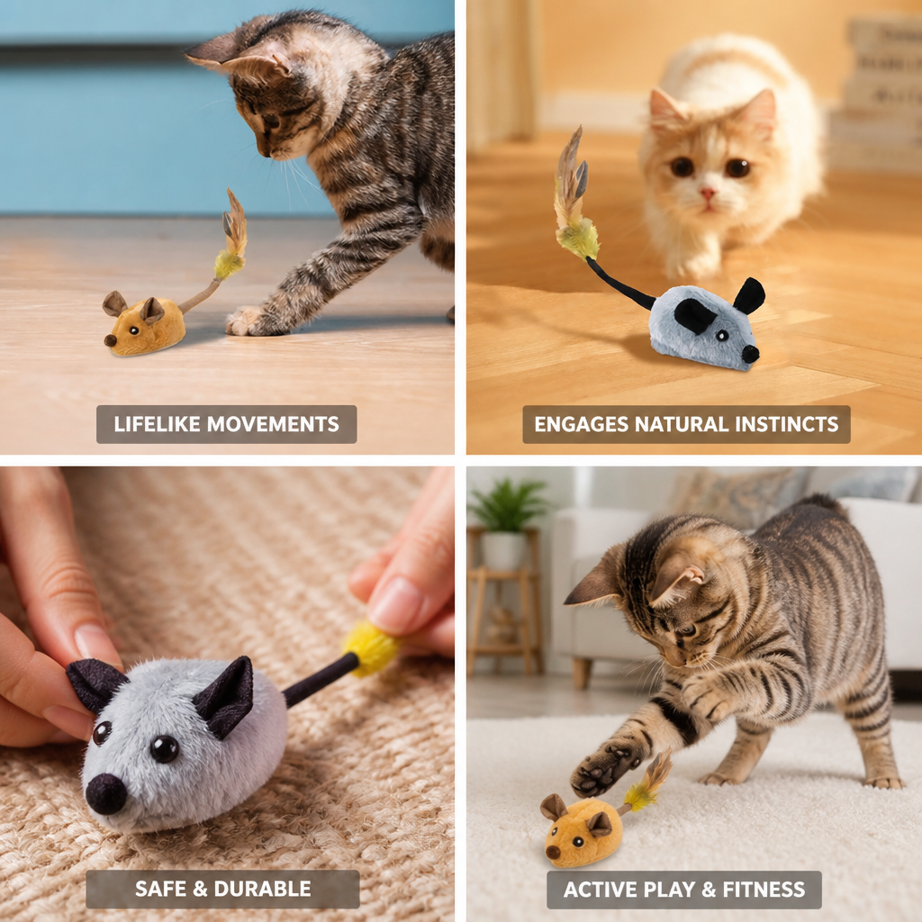 Lifelike Motion Interactive Cat Toy (Battery Operated)