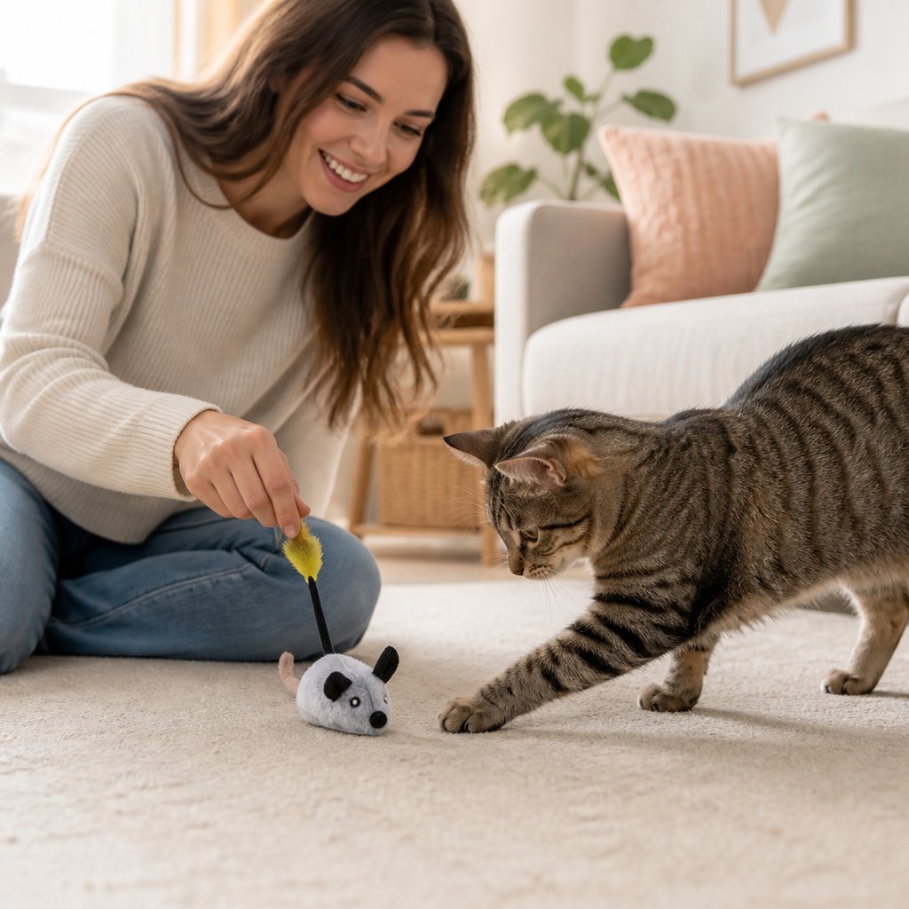 Lifelike Motion Interactive Cat Toy (Battery Operated)
