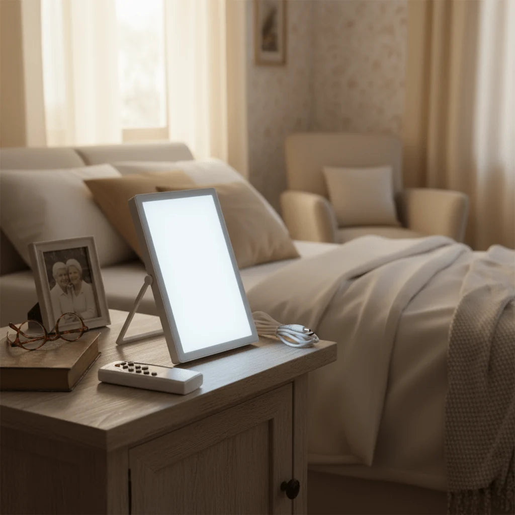 Light Therapy Lamp Adjustable Brightness Compact Portable