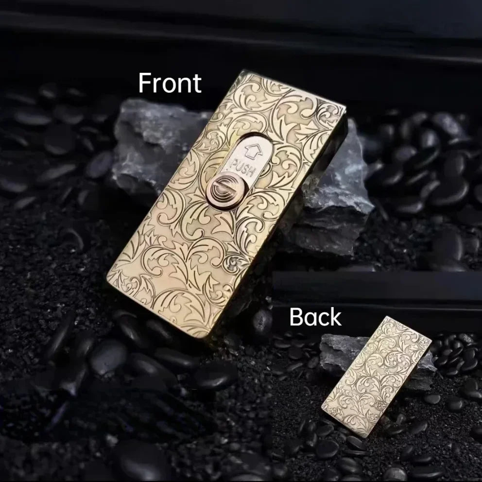 Lighter Brass Refillable Slide Ignition