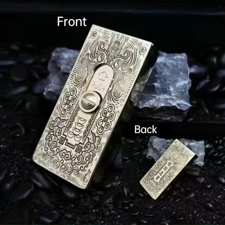 Lighter Brass Refillable Slide Ignition