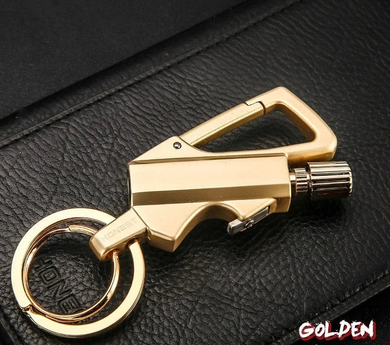 Lighter Keychain Windproof Flint Bottle Opener
