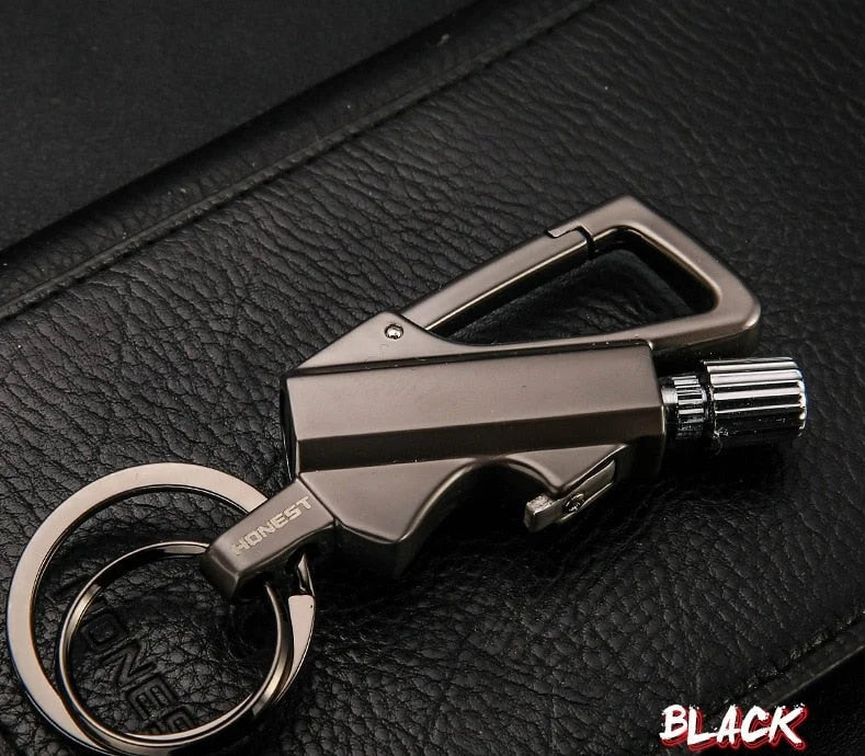 Lighter Keychain Windproof Flint Bottle Opener