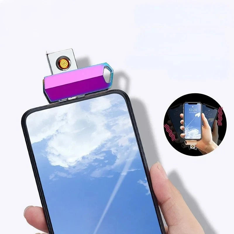Lighter Phone-Powered USB Compact With Rotating Cover