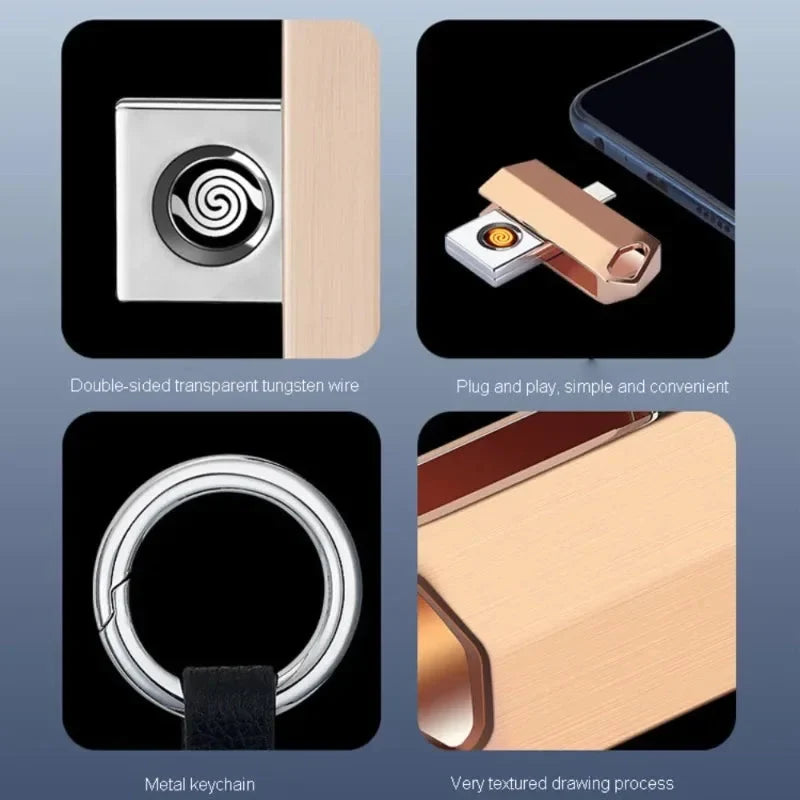 Lighter Phone-Powered USB Compact With Rotating Cover