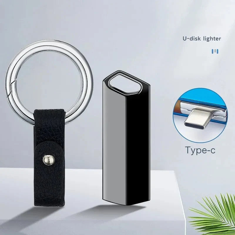 Lighter Phone-Powered USB Compact With Rotating Cover