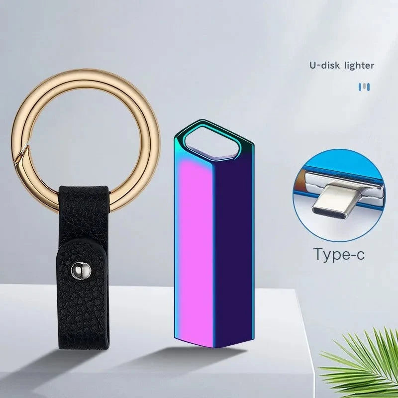 Lighter Phone-Powered USB Compact With Rotating Cover