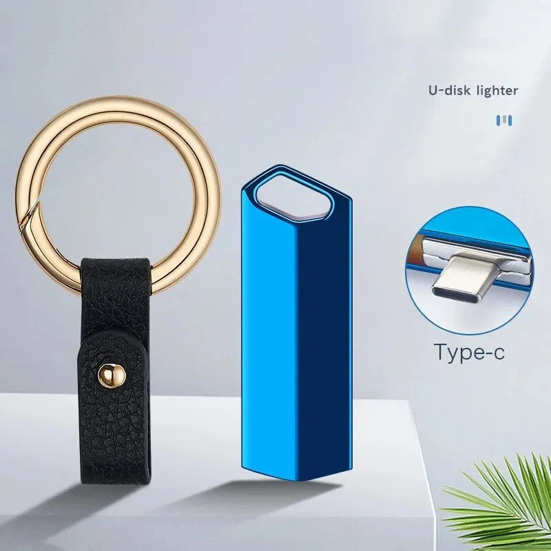Lighter Phone-Powered USB Compact With Rotating Cover
