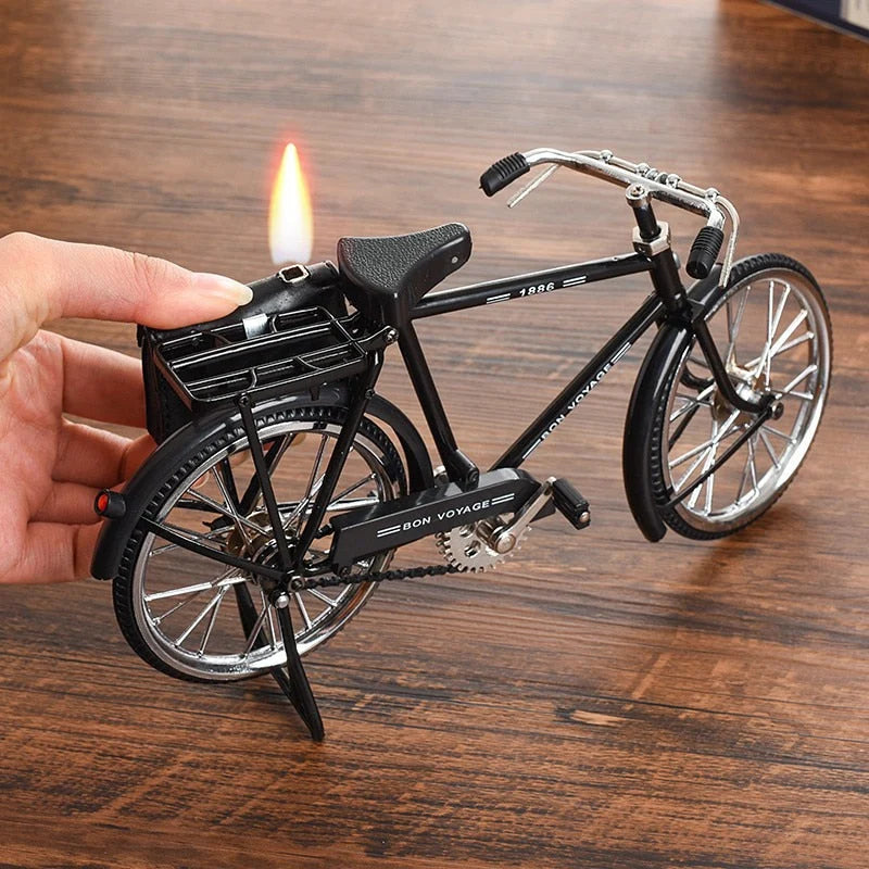 Lighter Retro Bike Design Windproof Metal
