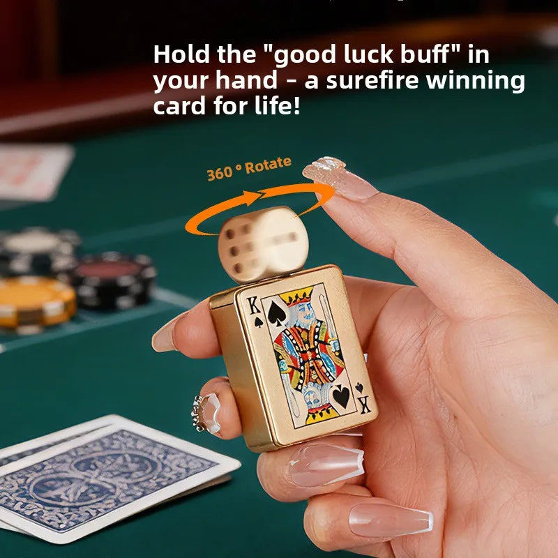 Lighter Wind-Resistant Jet Flame Rotating Dice Top
