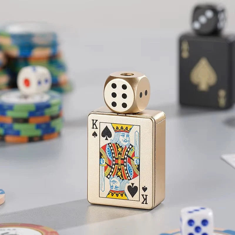 Lighter Wind-Resistant Jet Flame Rotating Dice Top