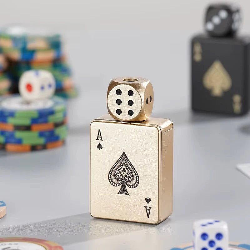 Lighter Wind-Resistant Jet Flame Rotating Dice Top