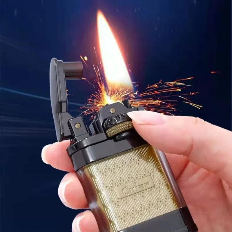 Lighter Windproof Jet Flame Clear Fuel Tank