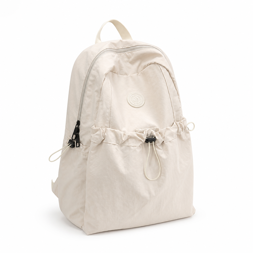 Lightweight Drawstring School Backpack With Padded Straps