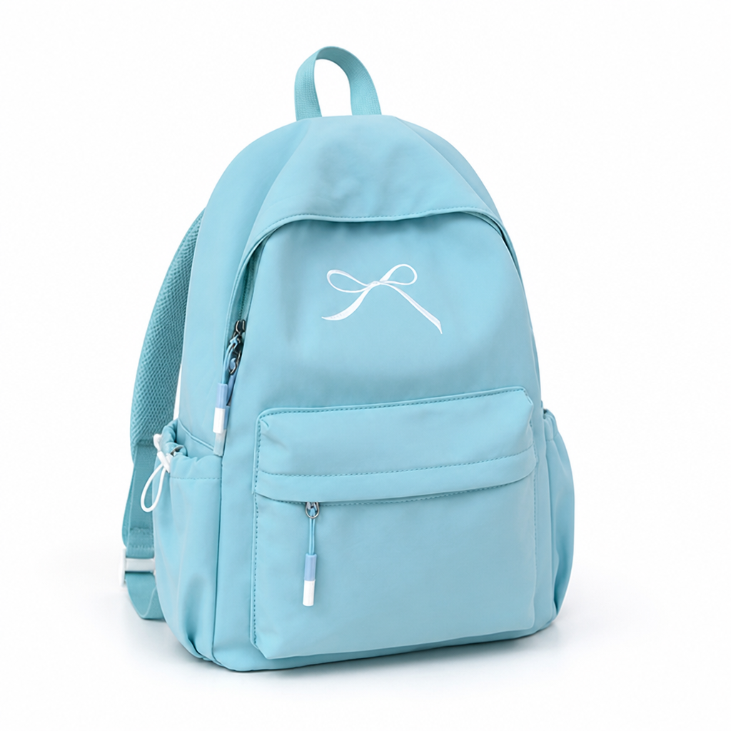 Lightweight & Durable Bow-Embellished Backpack (Laptop-Friendly)