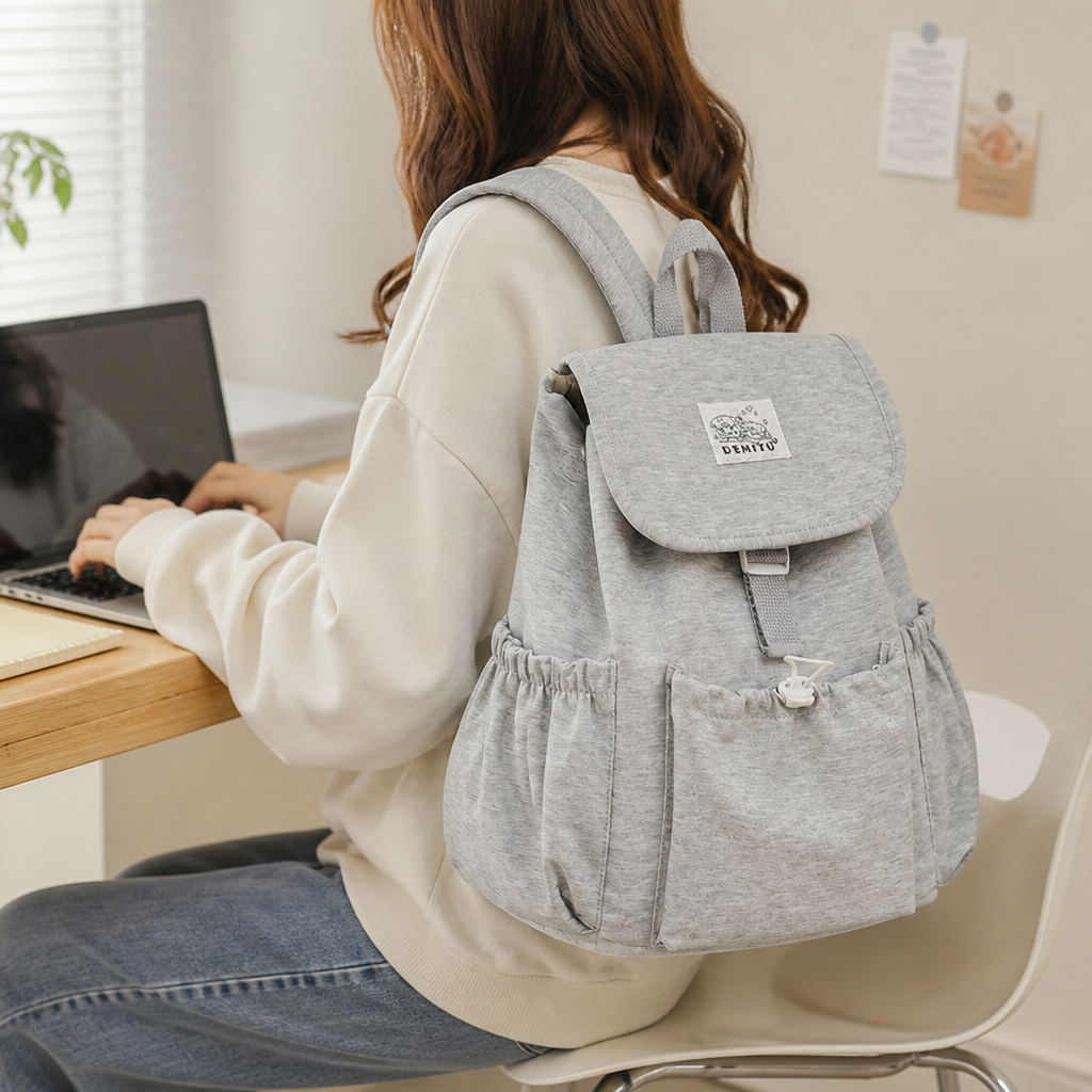 Lightweight Durable Fabric School Backpack